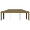 Gazebo with Double Roof 3x6 m Taupe - Durable Outdoor Shelter