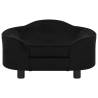 Dog Sofa Black 67x47x36 cm Plush - Comfortable Pet Furniture