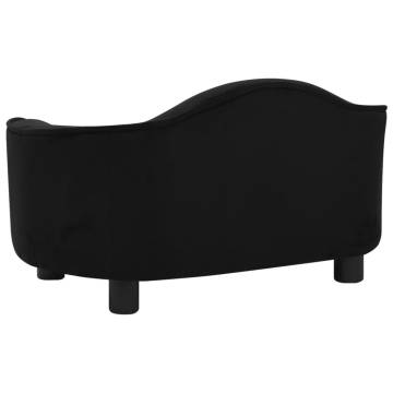 Dog Sofa Black 67x47x36 cm Plush - Comfortable Pet Furniture