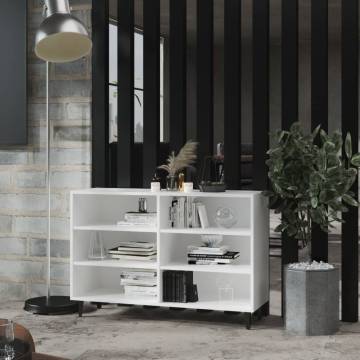 White Sideboard 103.5x35x70 cm - Industrial Style Storage