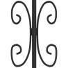 Garden Fence with Spear Top Black - Powder-coated Steel 115cm