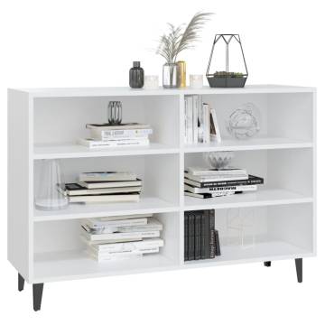 White Sideboard 103.5x35x70 cm - Industrial Style Storage