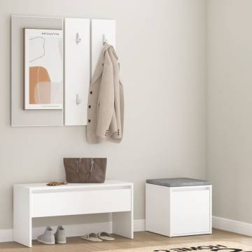 Stylish White Hallway Furniture Set - Durable & Functional