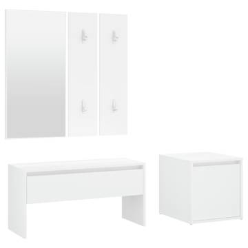 Stylish White Hallway Furniture Set - Durable & Functional