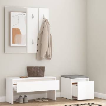 Stylish White Hallway Furniture Set - Durable & Functional