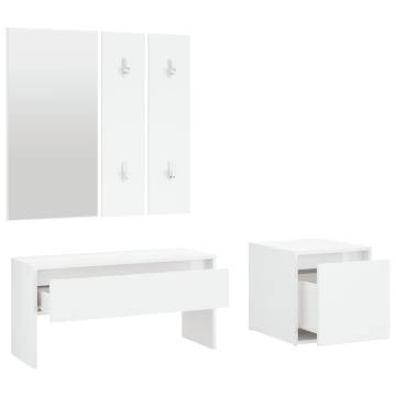 Stylish White Hallway Furniture Set - Durable & Functional