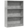 Concrete Grey Bookcase 80x24x109 cm - Stylish Storage Solution