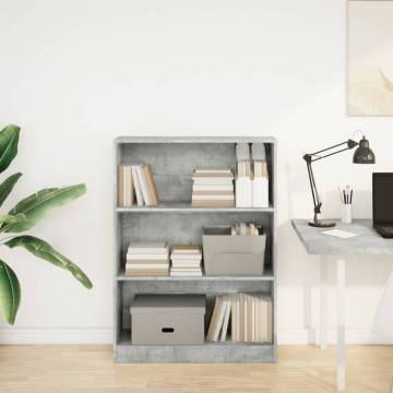 Concrete Grey Bookcase 80x24x109 cm - Stylish Storage Solution