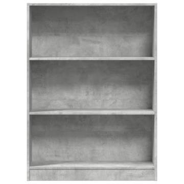 Concrete Grey Bookcase 80x24x109 cm - Stylish Storage Solution