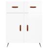 Stylish Highboard High Gloss White - 69.5x34x180 cm | HipoMarket