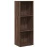 Brown Oak Bookcase - 40x30x114 cm Engineered Wood Storage