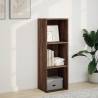 Brown Oak Bookcase - 40x30x114 cm Engineered Wood Storage