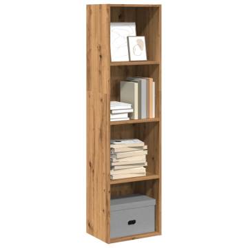 Artisian Oak Bookcase - 40x30x152 cm Engineered Wood