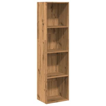 Artisian Oak Bookcase - 40x30x152 cm Engineered Wood