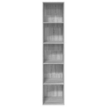 Bookcase Grey Sonoma 40x30x189 cm - Stylish Engineered Wood Storage