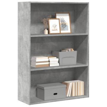 Concrete Grey Bookcase - Stylish Storage Solution | HipoMarket