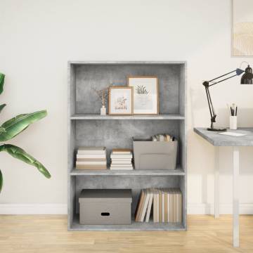 Concrete Grey Bookcase - Stylish Storage Solution | HipoMarket