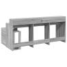 Desk with LED Lights Grey Sonoma - Stylish & Functional