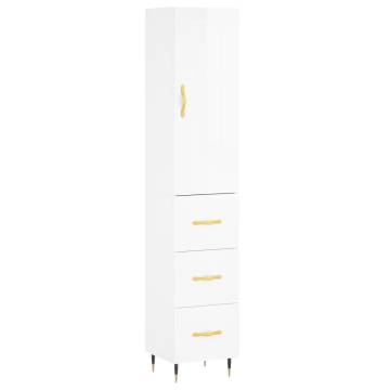 Highboard High Gloss White - Stylish Storage Solution