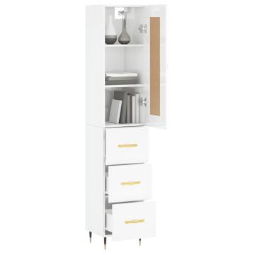 Highboard High Gloss White - Stylish Storage Solution