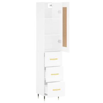 Highboard High Gloss White - Stylish Storage Solution