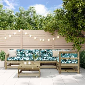 6 Piece Garden Lounge Set | Impregnated Pine Wood - HipoMarket