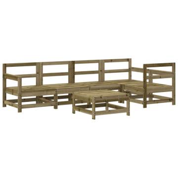 6 Piece Garden Lounge Set | Impregnated Pine Wood - HipoMarket