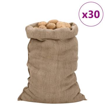 Jute Sacks 30 pcs - 60x105 cm 100% Jute | Hipomarket