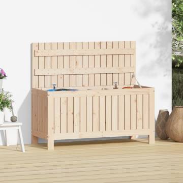 Garden Storage Box 108x42.5cm - Solid Pine Wood | Hipo Market