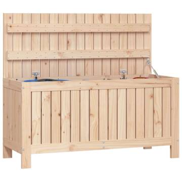 Garden Storage Box 108x42.5cm - Solid Pine Wood | Hipo Market