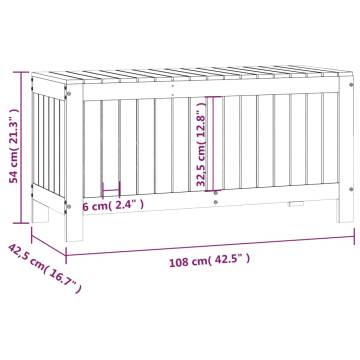 Garden Storage Box 108x42.5cm - Solid Pine Wood | Hipo Market