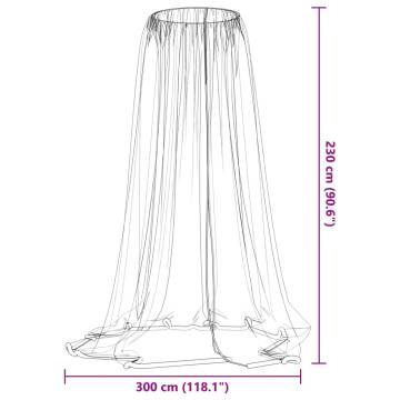 Mosquito Net for Umbrella - 220 Mesh Black Φ300x230 cm