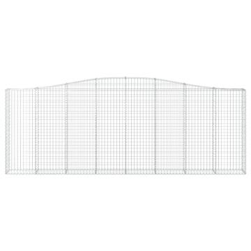 Arched Gabion Baskets - 25 pcs Galvanised Iron | HipoMarket