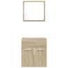 2 Piece Bathroom Furniture Set - Sonoma Oak Wood | Hipo Market