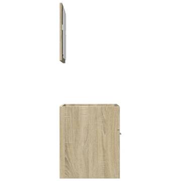 2 Piece Bathroom Furniture Set - Sonoma Oak Wood | Hipo Market