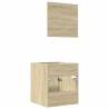 2 Piece Bathroom Furniture Set - Sonoma Oak Wood | Hipo Market