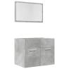 2 Piece Concrete Grey Bathroom Furniture Set | Hipomarket UK