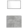 2 Piece Concrete Grey Bathroom Furniture Set | Hipomarket UK