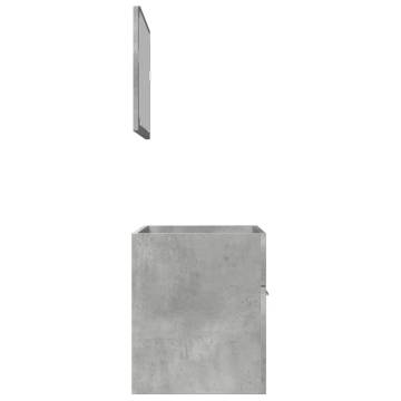 2 Piece Concrete Grey Bathroom Furniture Set | Hipomarket UK