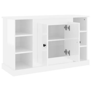 Stylish High Gloss White Sideboard | 100x35.5x60 cm