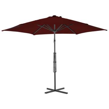 Outdoor Parasol Steel Pole Bordeaux Red 300x230 cm