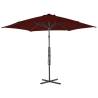 Outdoor Parasol Steel Pole Bordeaux Red 300x230 cm