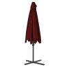 Outdoor Parasol Steel Pole Bordeaux Red 300x230 cm