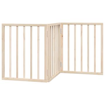 Foldable 3-Panel Dog Gate - 150 cm Poplar Wood | HipoMarket