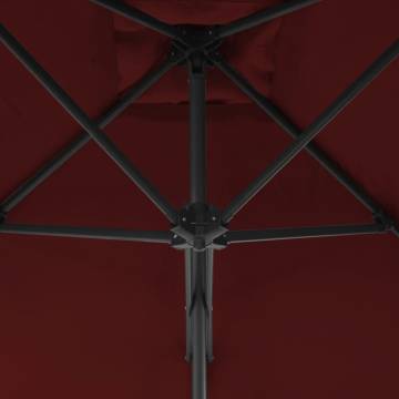 Outdoor Parasol Steel Pole Bordeaux Red 300x230 cm