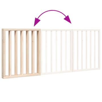 Foldable 3-Panel Dog Gate - 150 cm Poplar Wood | HipoMarket