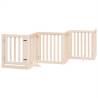 Dog Gate with Door - Foldable 9 Panels | Durable Poplar Wood