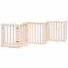 Foldable Dog Gate with Door - 15 Panels 750 cm Poplar Wood