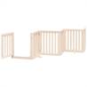 Foldable Dog Gate with Door - 15 Panels 750 cm Poplar Wood