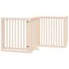 Foldable Dog Gate with Door - 6 Panels 480 cm Poplar Wood